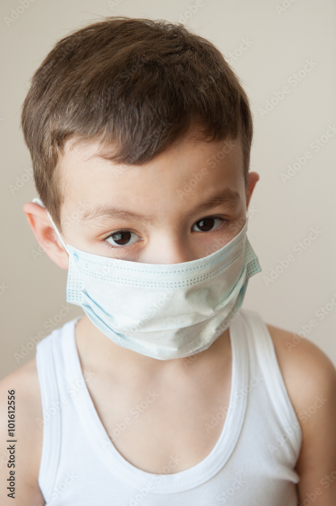 boy kid epidemic flu medicine child  medical mask