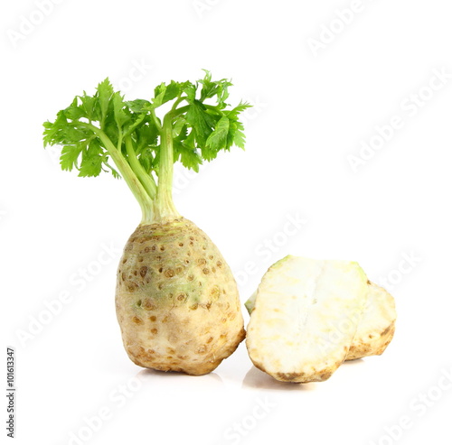 celery root with leaf