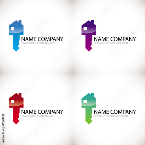 logo constructeur maison btp clef