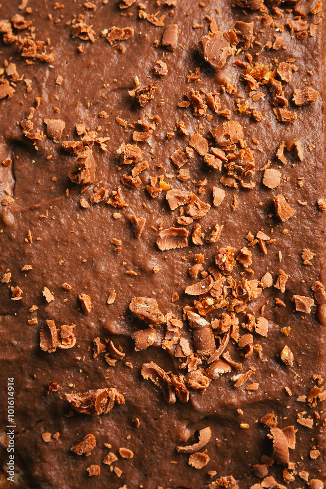 sweet cake and chocolate chips sprinkled with close sweet cake and chocolate chips sprinkled with close