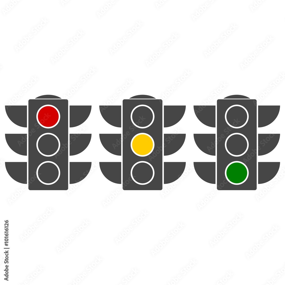 Vector image traffic light Vector image traffic light