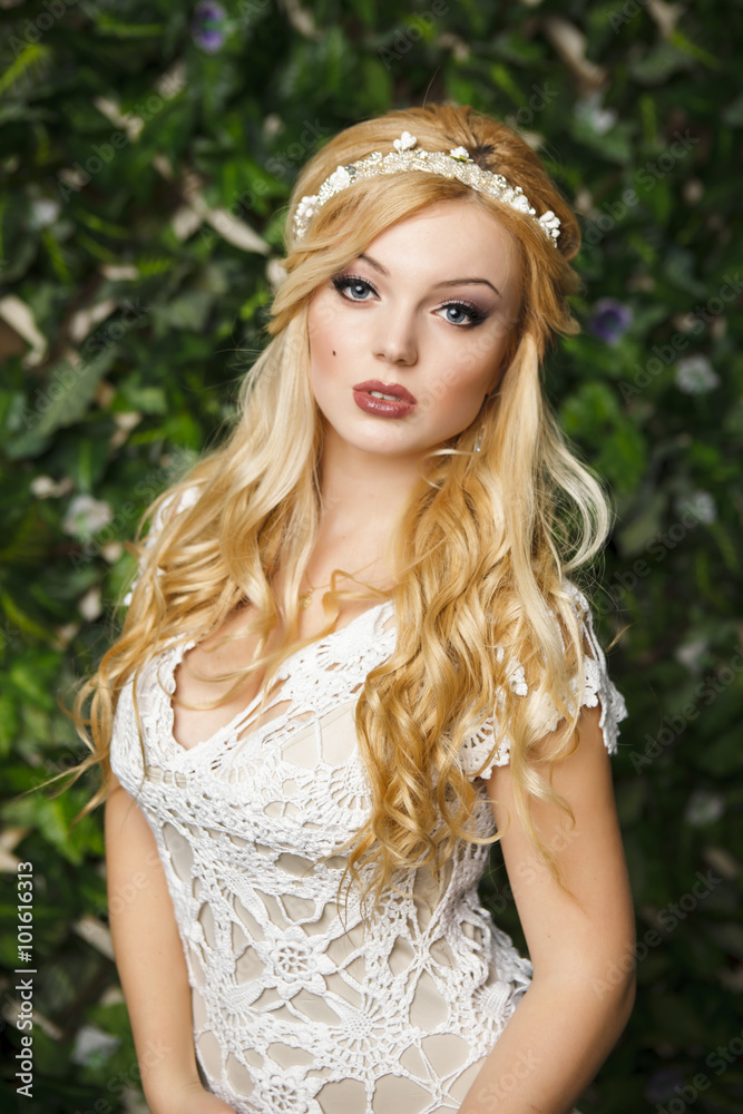 Beautiful caucasian blond model with coronet Beautiful caucasian blond model with coronet