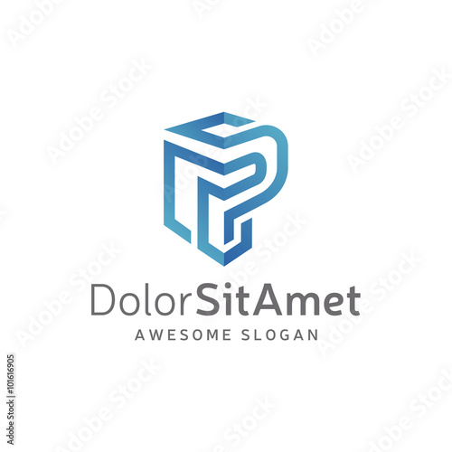 Architectural Letter P Logo