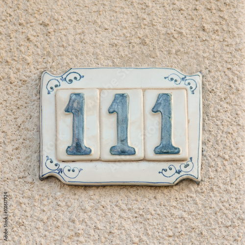 Obraz na płótnie House number 111 tiles