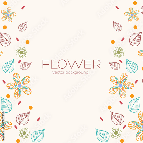 decor flower  template concept. Icons design for your product or design, web and mobile applications. Vector flat with long shadow illustration background