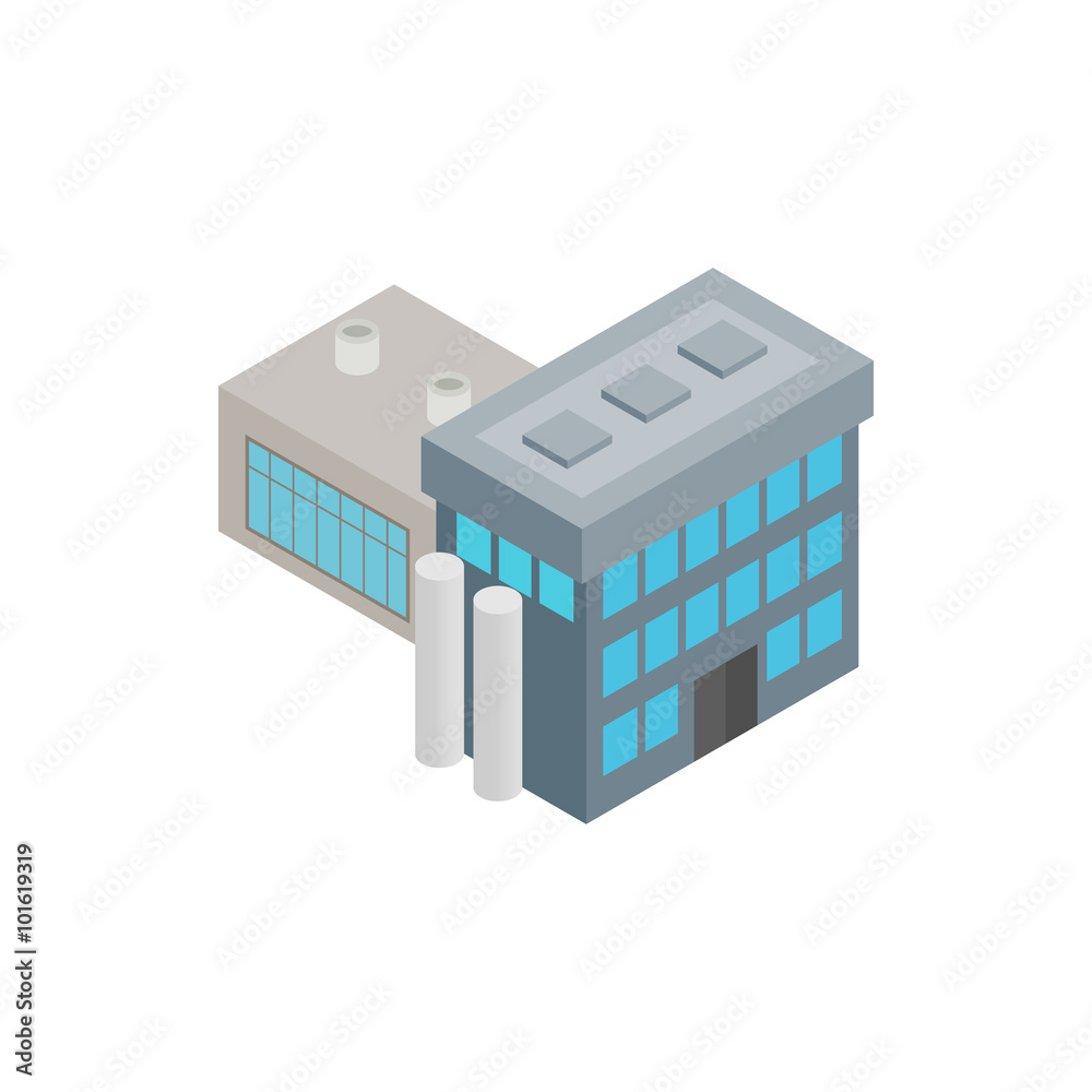 Factory isometric 3d icon