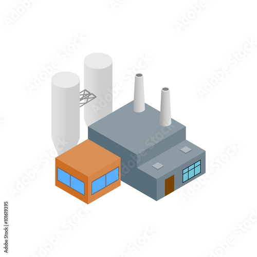 Factory isometric 3d icon