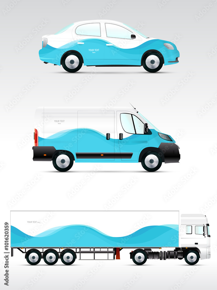 Naklejka premium Template vehicle for advertising, branding or corporate identity.