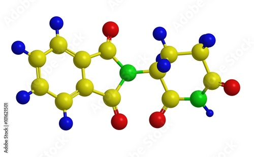 Thalidomide (Immunoprin) - molecular structure photo