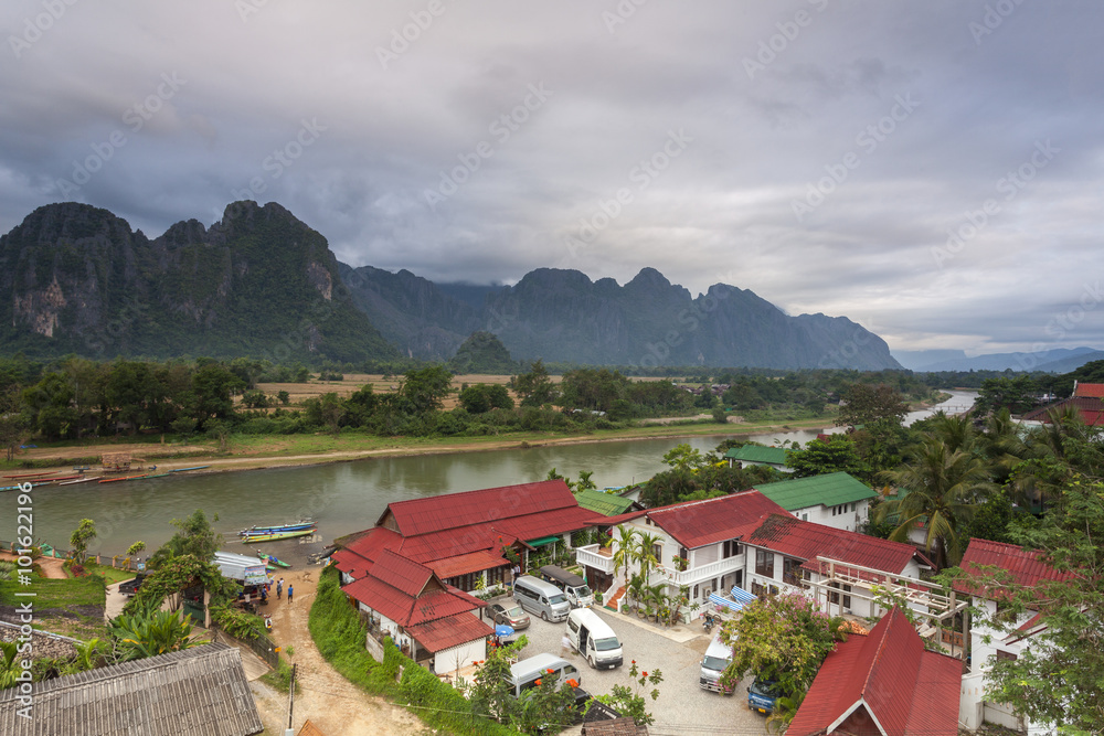 Vang Vieng is a tourism-oriented town in Laos, located in Vienti