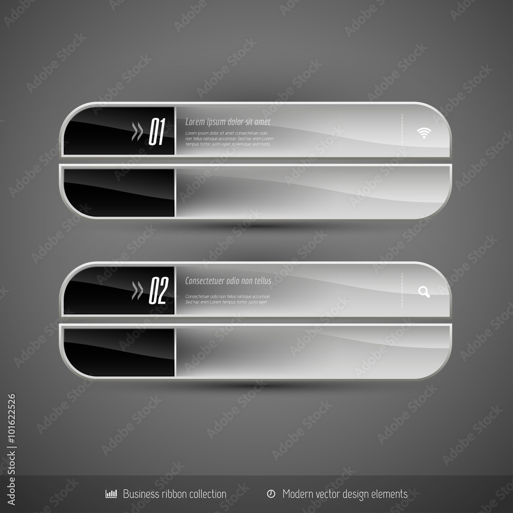 Vector business banners on the dark background for infographics Vector business banners on the dark background for infographics