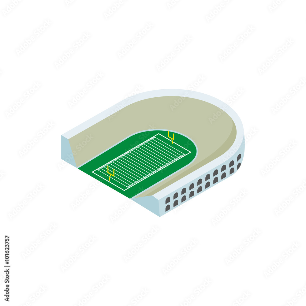 Rugby stadium isometric 3d icon Rugby stadium isometric 3d icon