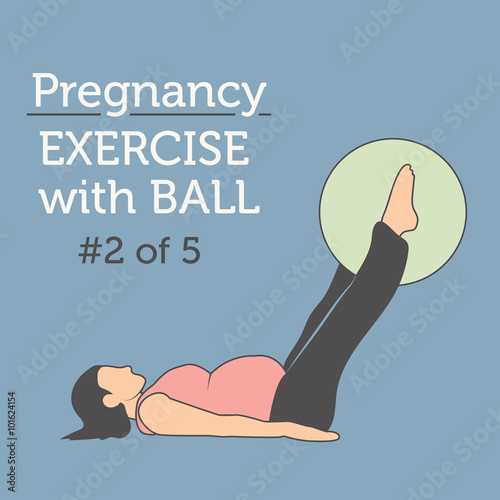 A Beautiful Young Lady doing her Daily Pregnancy Exercise with a Sweet Fitness Ball