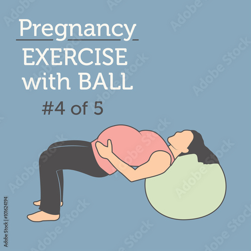 A Beautiful Young Lady doing her Daily Pregnancy Exercise with a Sweet Fitness Ball