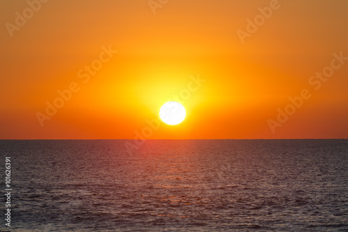 bright sunset over the Mediterranean sea © vesta48