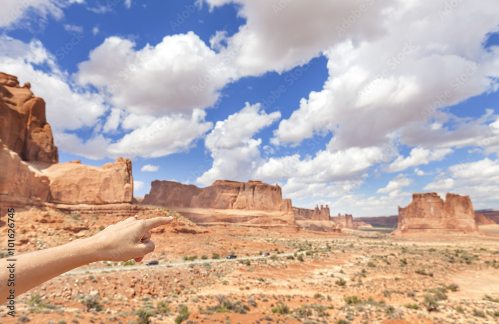 Finger pointing rock formations in Canyonlands National Park, Utah. Finger pointing rock formations in Canyonlands National Park, Utah.