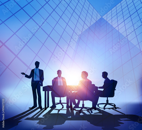 Abstract business meeting