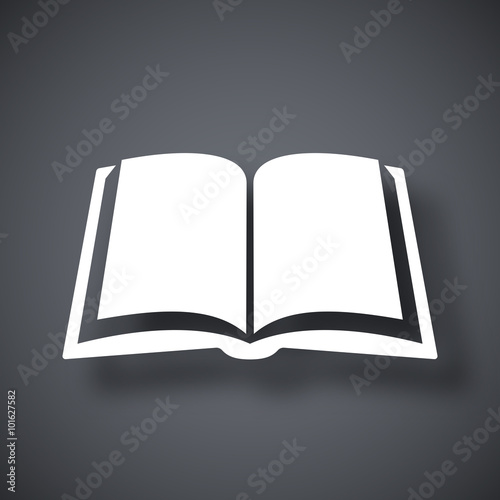 Vector icon of an open book