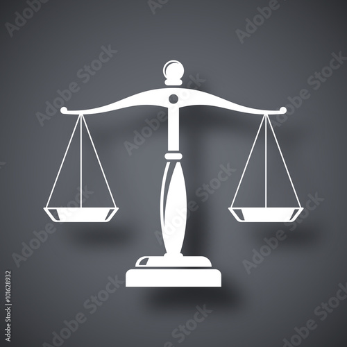 Vector vintage scales of justice icon