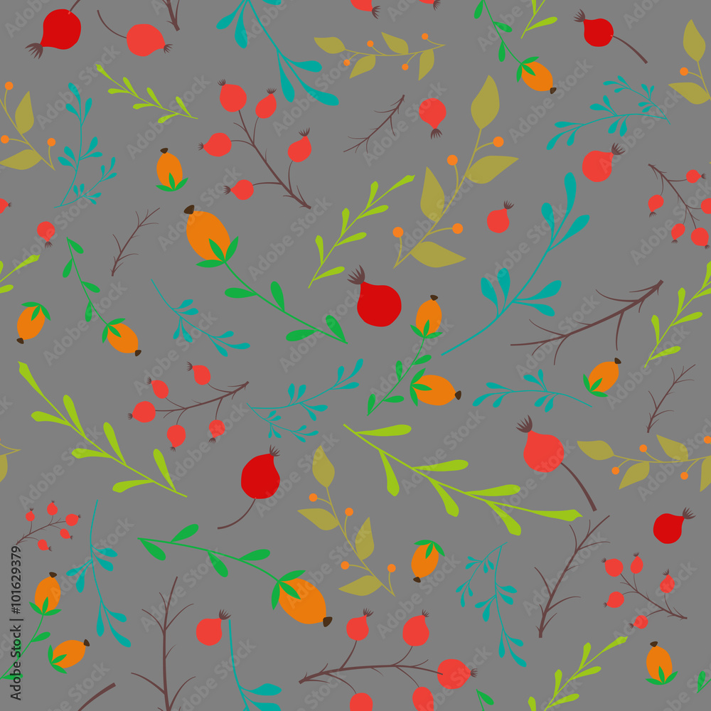 Vector seamless pattern floral elements Vector seamless pattern floral elements