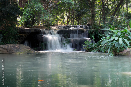 Beautiful water fall in deep forest