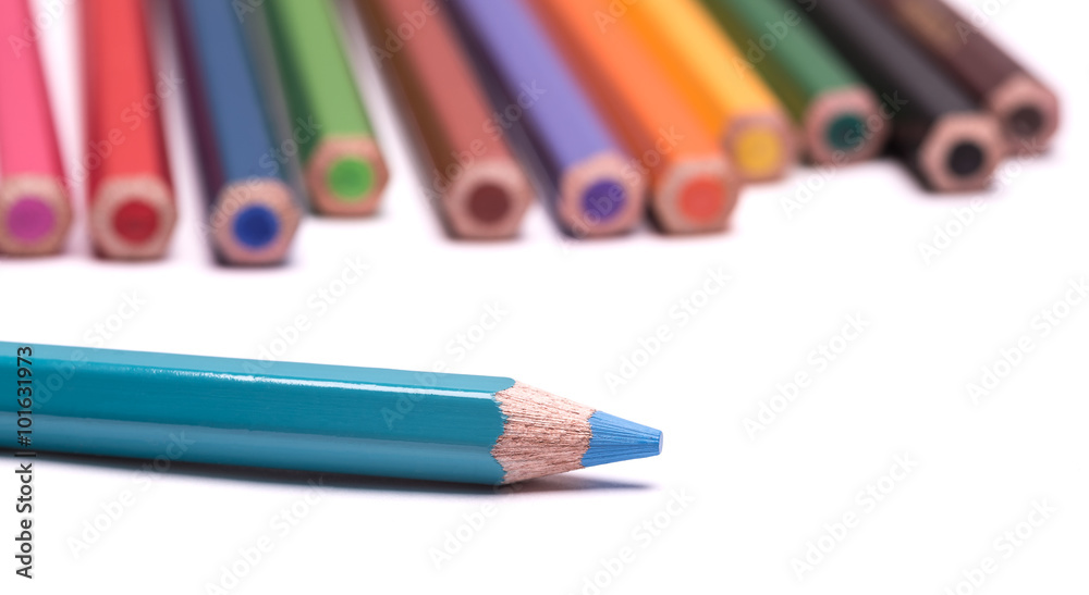 the colorful pencils