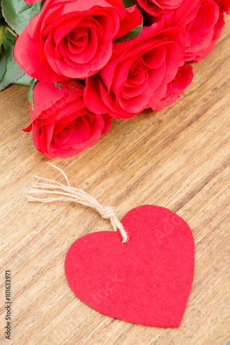 Fototapeta Naklejka Na Ścianę i Meble -  Red roses for Valentine's Day