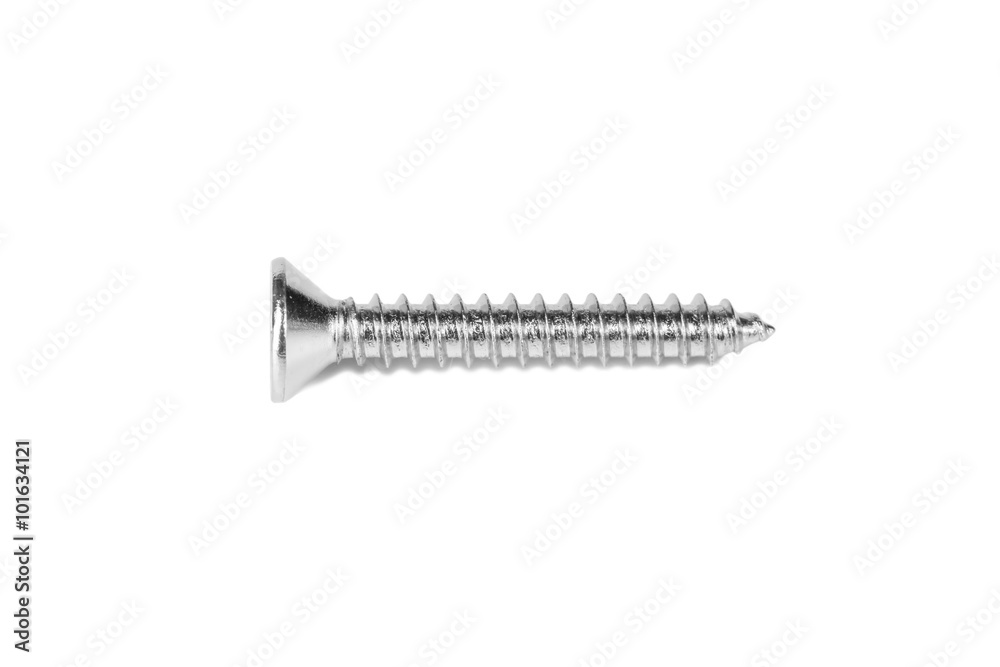 Silver screw nut isolated on white background. Silver screw nut isolated on white background.