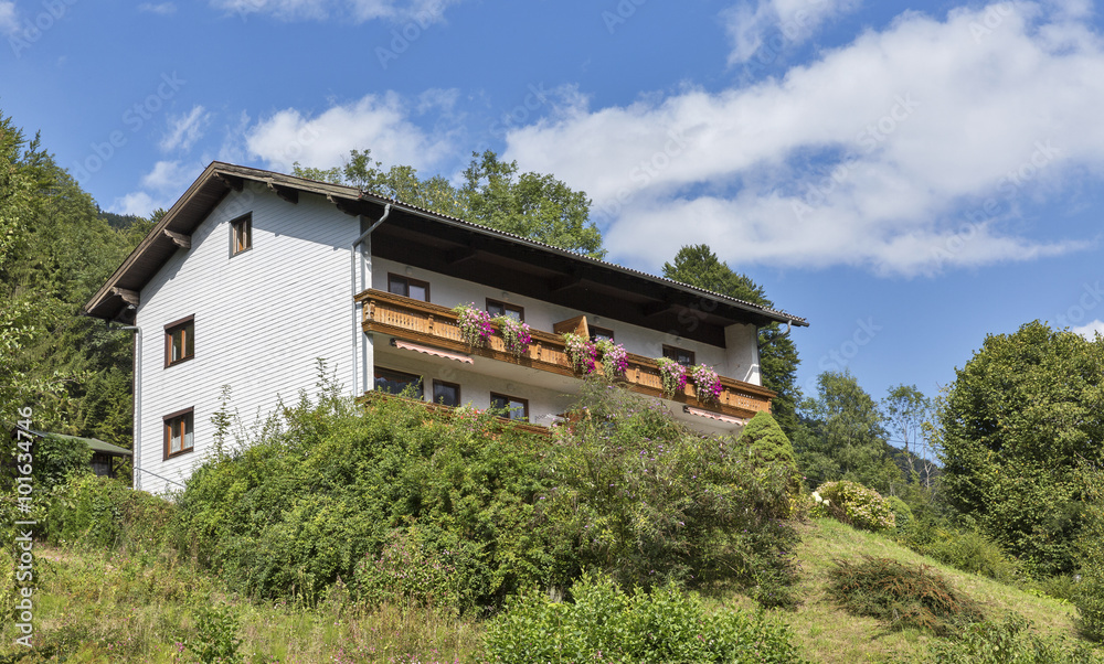 Typical Alpine architecture in Austria Typical Alpine architecture in Austria