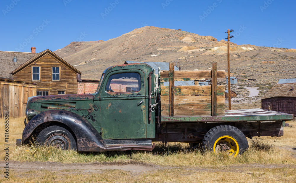 Rusty old truck in Bodie State Park