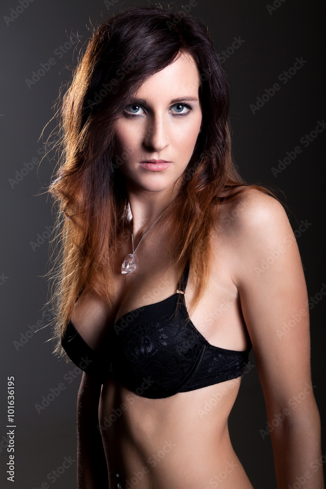 Sexy Frau in BH Porträt Sexy Frau in BH Porträt