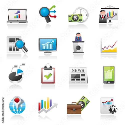 Business and Market analysis icons - vector icon set