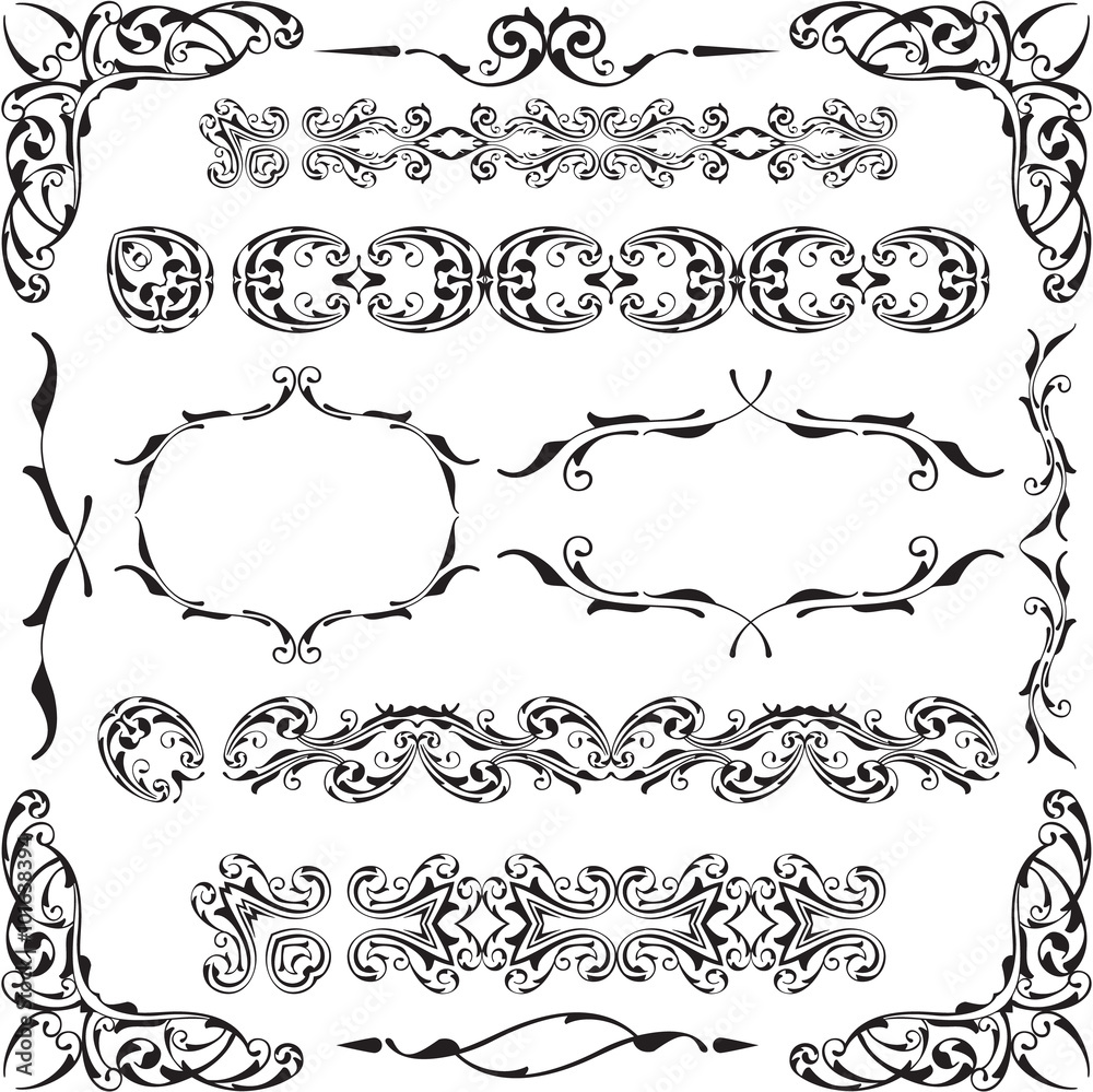 Set of retro disign elements Set of retro disign elements