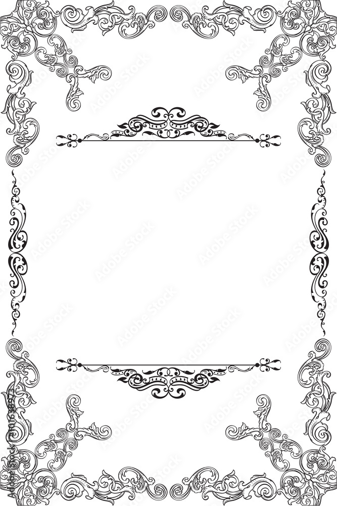 Retro art ornate greeting frame Retro art ornate greeting frame