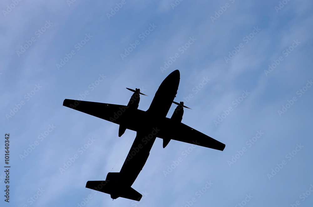 airplane silhouette against the sky airplane silhouette against the sky