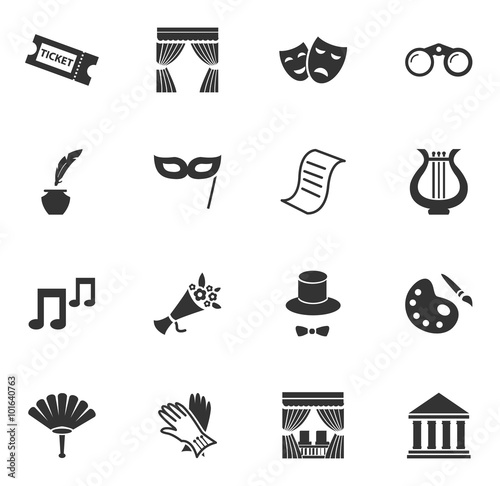 Theater icons set