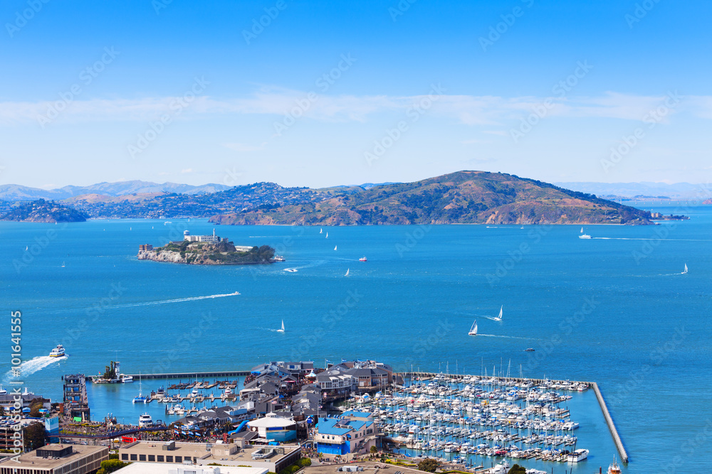 View of Alcatraz island from San Francisco
