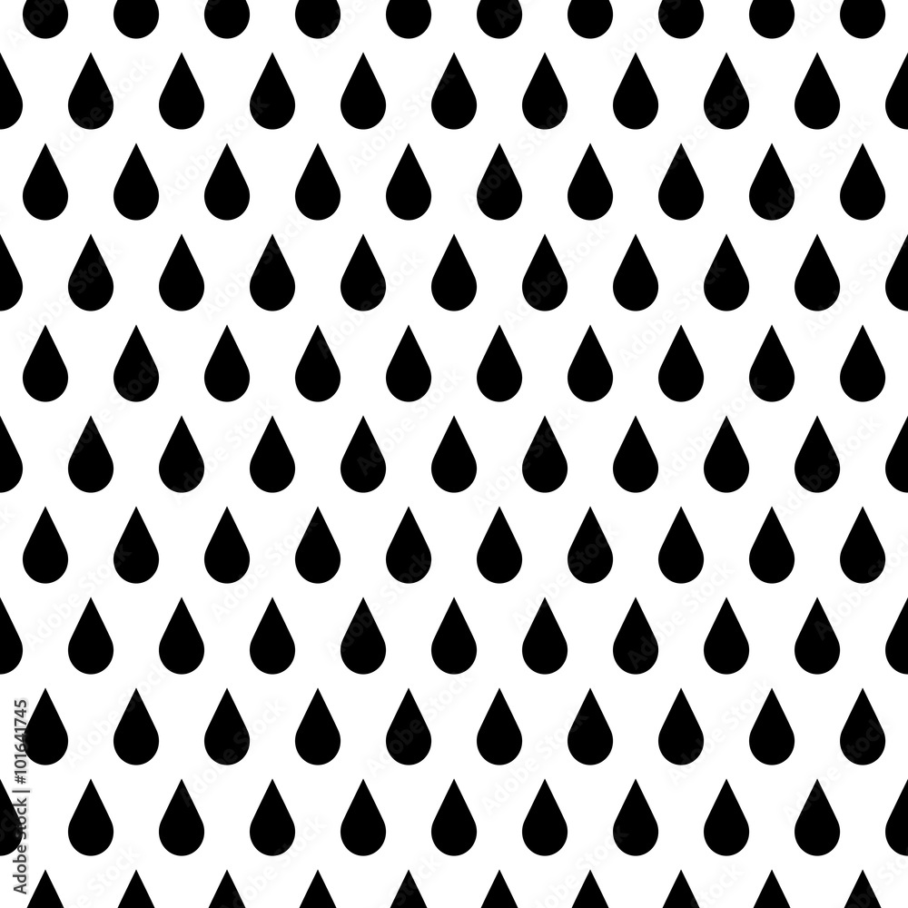 Rain Drop Pattern. Drops Background in Vector