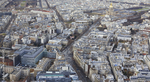 Paris aerial view.