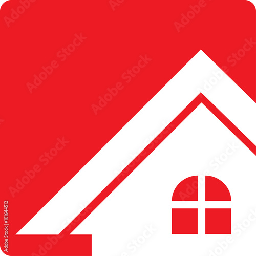 Real Estate House Logo Button