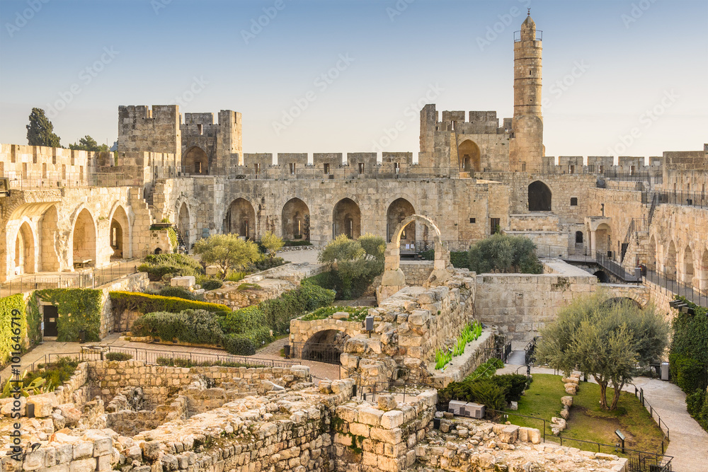 Naklejka premium Wieża Dawida w Jerozolimie, Izrael.