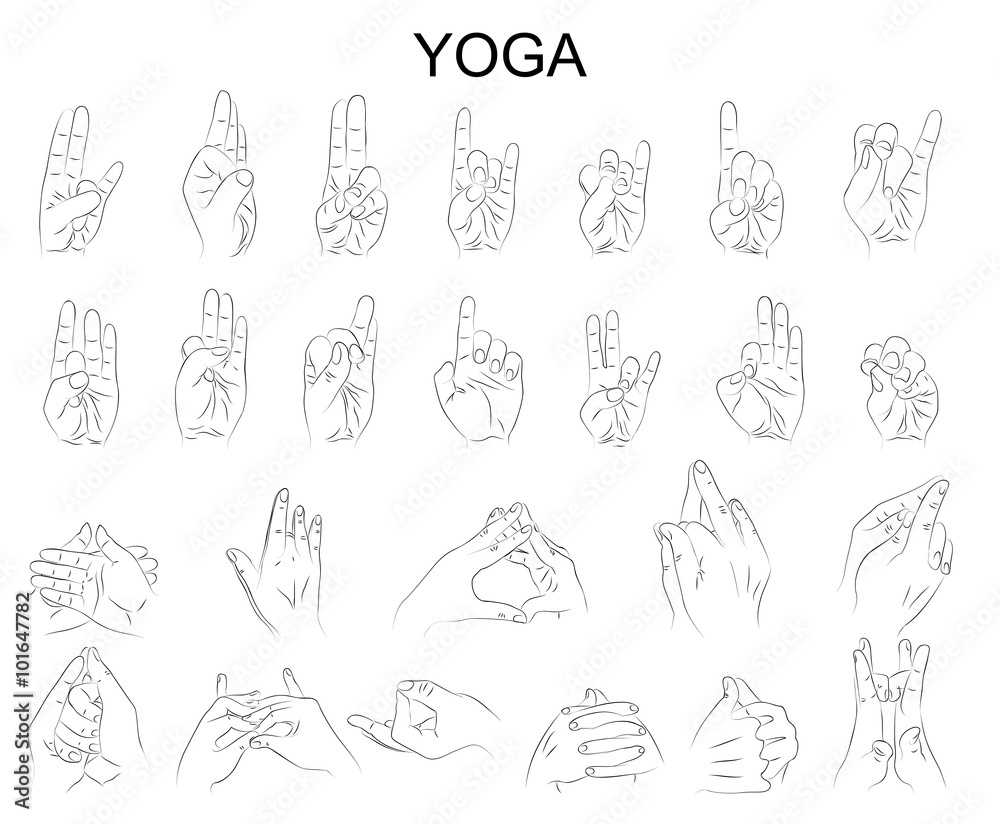 Mudra Hand Poses Graphic Icons Canva Editable for Yoga Meditation Murdas  Digital Stickers Instagram Canva Projects White Clipart Images - Etsy