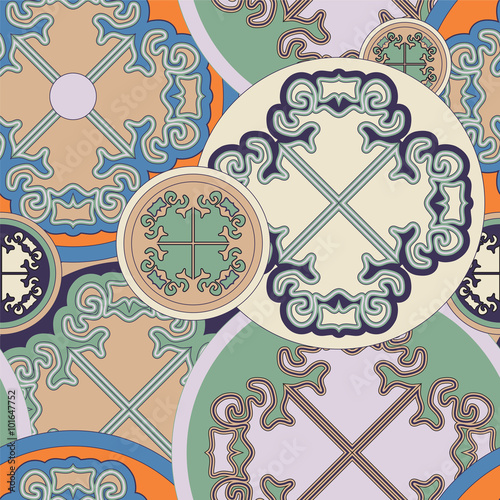 stock vector seamless doodle floral pattern. orient. boho