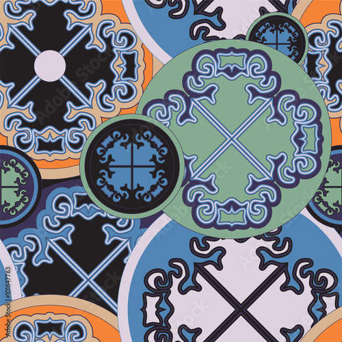 stock vector seamless doodle floral pattern. orient. boho