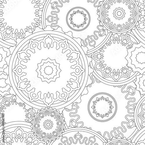 stock vector seamless doodle floral pattern. orient. boho