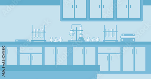 Background of laboratory interior.