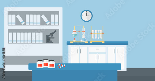 Background of laboratory interior.