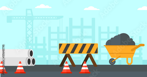 Background of construction site.