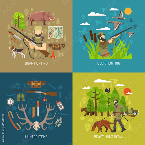 Hunting 2x2 Design Concept Set 