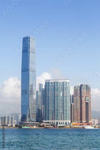 International Commerce Centre (ICC) skyscraper and other buildings in Kowloon, Hong Kong, China.